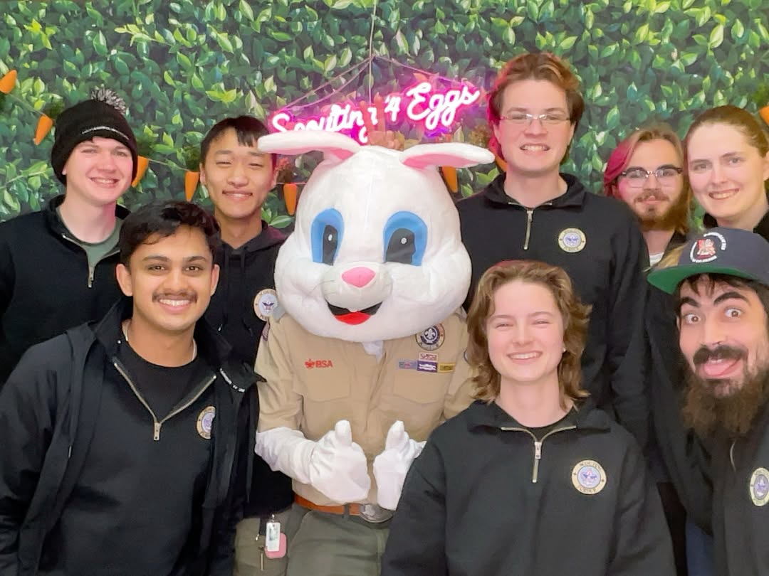 Group photo with Easter Bunny