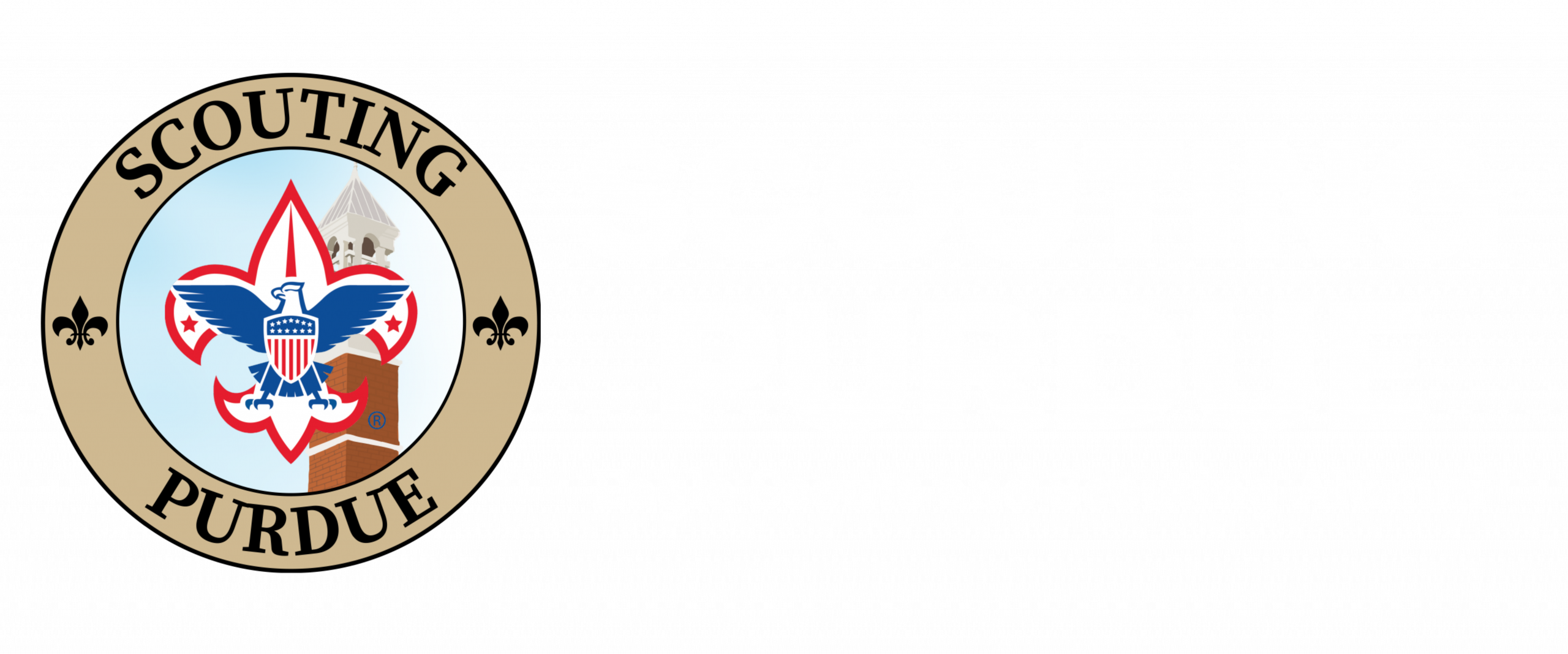 Scouting Purdue Logo with Text WHITE TEXT